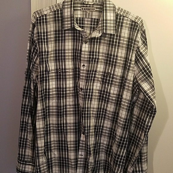 Express Other - LAST CHANCE Express fitted plaid button down xl